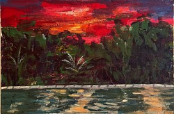 Sunset 60x40cm acrylic on canvas