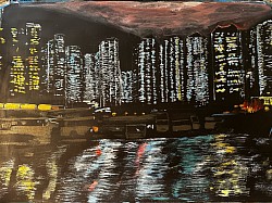 Aberdeen in lockdown 60x40cm acrylic on canvas